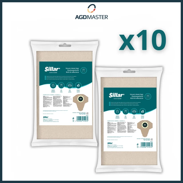 Lot De 10 Sacs Papier De Rechange Pour Aspirateur Lidl Parkside PNTS 1400 B2