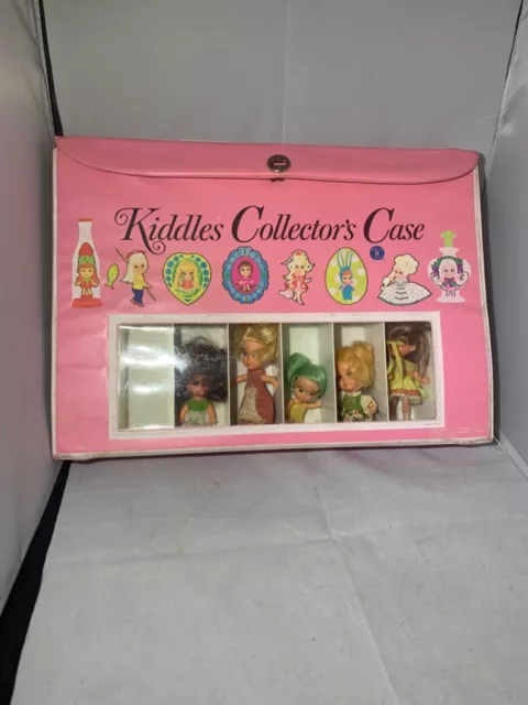 Vintage Kiddles Collectors Case with 6 DOLLS