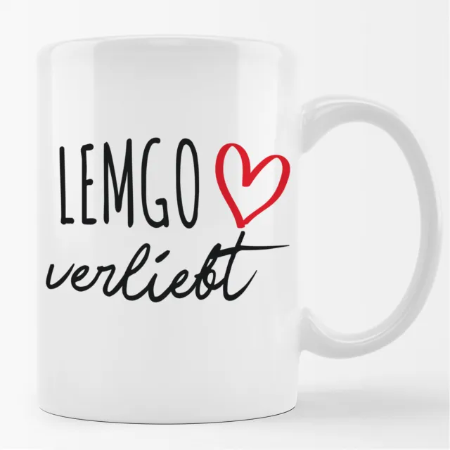 Lemgo verliebt Geschenk Idee Kaffeetasse Becher Kalletal Souvenir Weihnachtsgesc