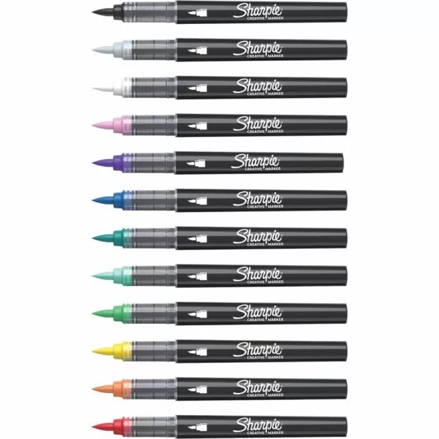 Sharpie Creative Markers, Water-Based Acrylic Markers, Brush Tip (2196907) 2