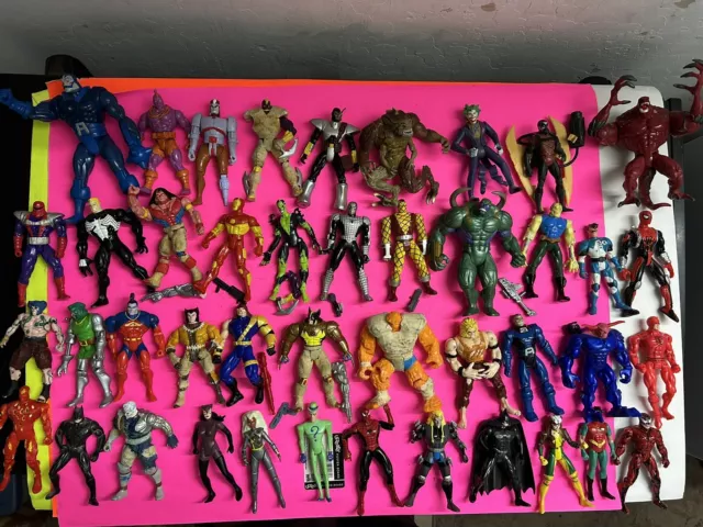 Marvel X-MEN, Spider man, Wolverine, other Figures 43 action figures lot 1990s