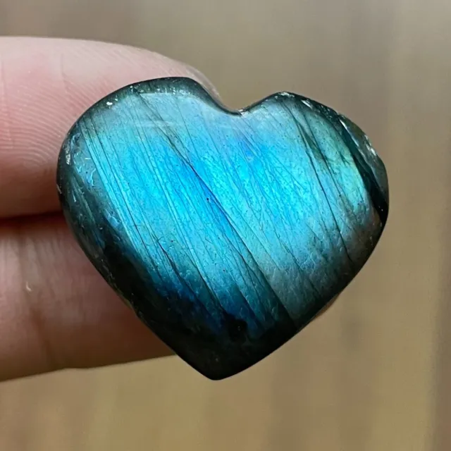 Natural Crystal Labradorite Heart Polished Moonstone Quartz Rock Healing