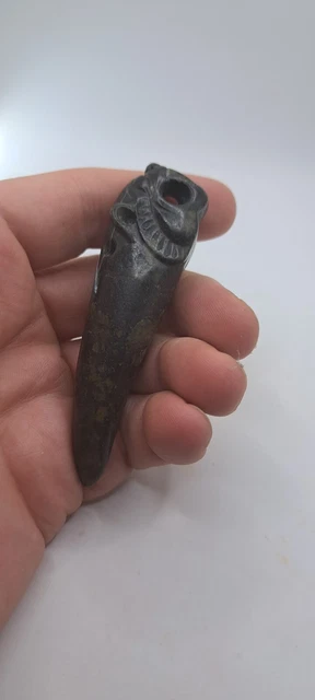 Chinese OLD Hongshan Stone / Jade Hand  Carved Amulet / pendant
