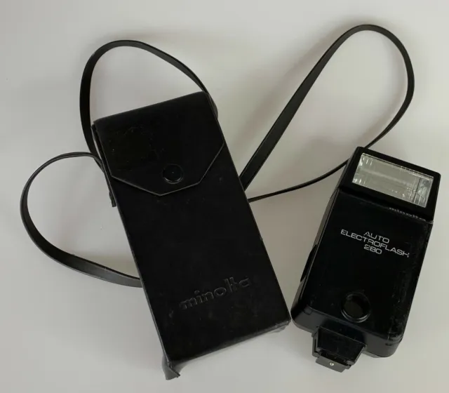 Minolta Auto Electroflash 280 Single Pin Hot Shoe Flash w/ Case