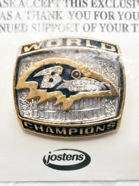 PSL Owner's 2001 NFL Superbowl XXXV Champion Baltimore Ravens JOSTENS Lapel Pin