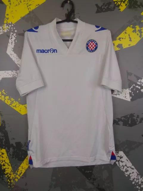 Hajduk Split Polo Shirt White Macron Hajduk Tr Player Polo Jersey M L XL  XXL 3XL