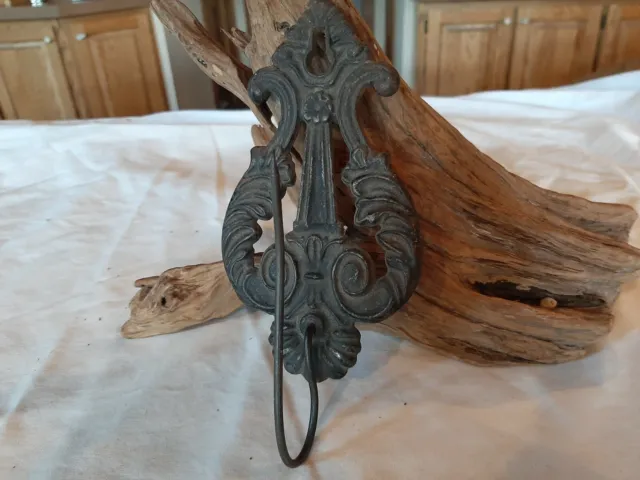 Antique Metal Wall Hook Pin Receipt Bill Holder Hanger Vintage Office Decor