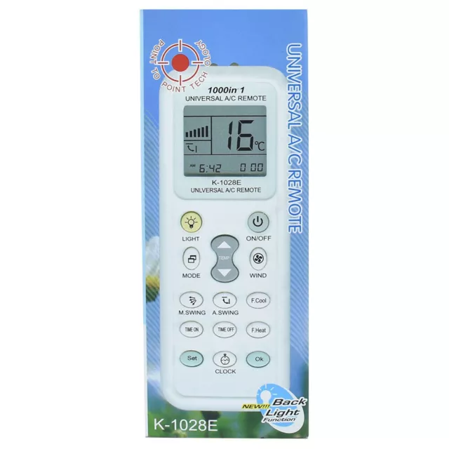 Nouveau K-1028E pour climatiseur LCD universel IR AC A/C télécommande 1000...