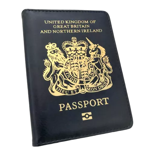 Rfid Blocking British Blue Passport Cover Holder Brexit Wallet Pouch Pu Leather