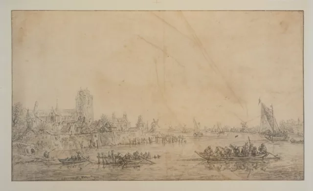 Jan VAN GOYEN : Paysage du canal, LITHOGRAPHIE, 1923