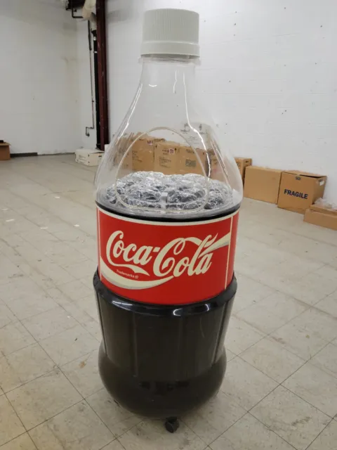 Rare vintage COCA-COLA bottle shape display electric  refrigerator cooler