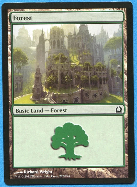Forest #273 4x FOIL RTR MTG Return to Ravnica Basic Land MINT green Forest #273 4x FOIL RTR MTG Return to Ravnica Basic Land MINT green