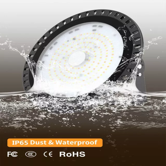10x 100W 10000LM UFO LED Hallenbeleuchtung Industrielampe Dimmbar High bay Lampe 3