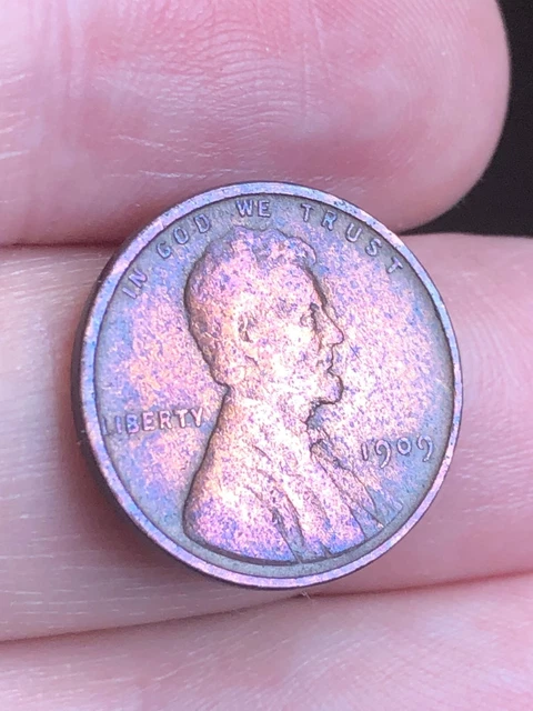 1909 P Philadelphia Lincoln Cent Wheat Penny, VF/XF Details, NO VDB, Toned