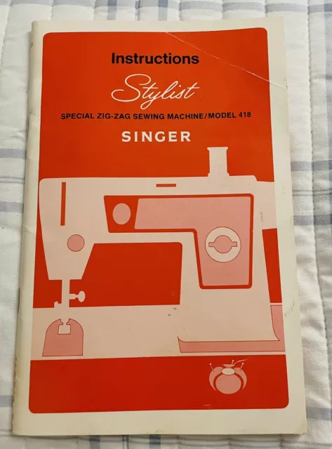 Singer Stylist Model 428 INSTRUCTIONS BOOKLET Manual Special ZigZag Sewing AA300