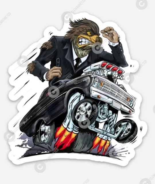 Ford Falcon MAGNET - Ratfink Muscle car classic Rat Fink Hot Rod Race