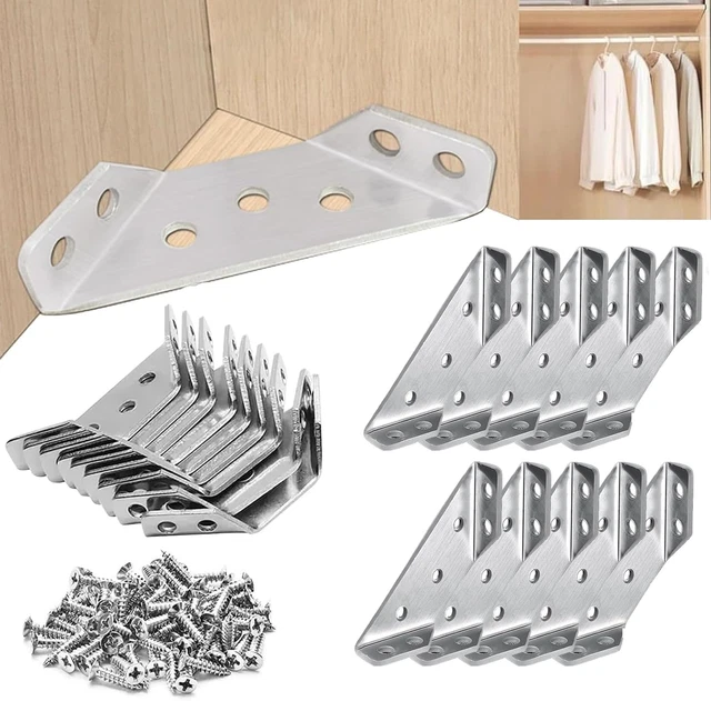 Staffe Angolari A 90 Gradi, 8 Pezzi Staffa Angolare A Forma Di L In - Foto 6