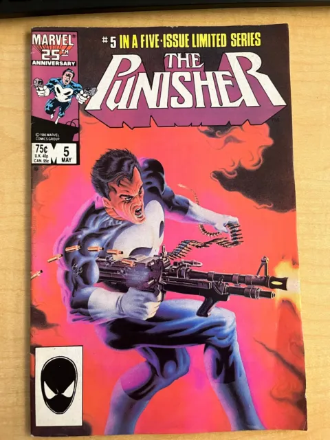 Vintage Marvel Comics The Punisher No. 5 May 1986 Limited Series Comic Book