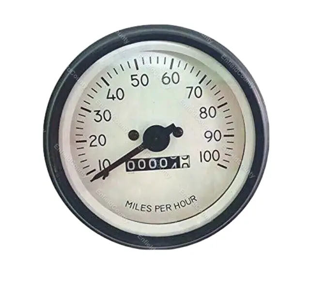 Fits For WILLYS MB JEEPs FORD GPW CJ Speedometer White Face Black Bezel