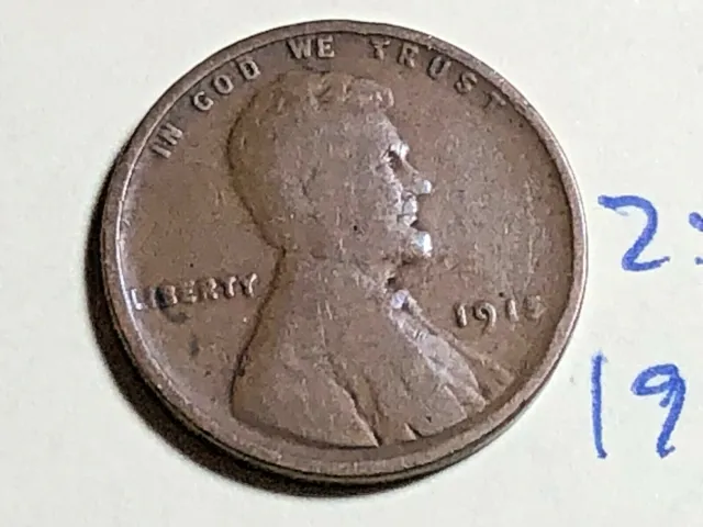 1915 1C BN Lincoln Cent Wheat PENNY 2577F