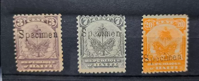 HAITI . 1898 , 3 sellos SPECIMEN .