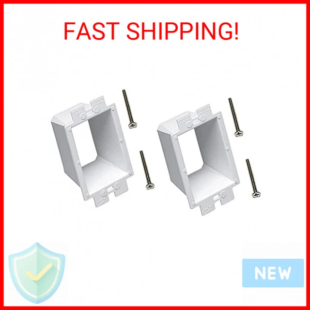 iMBAPrice BE1-2 (1-Gang) Electrical Power Outlet Box Extender - White, 2-Pack