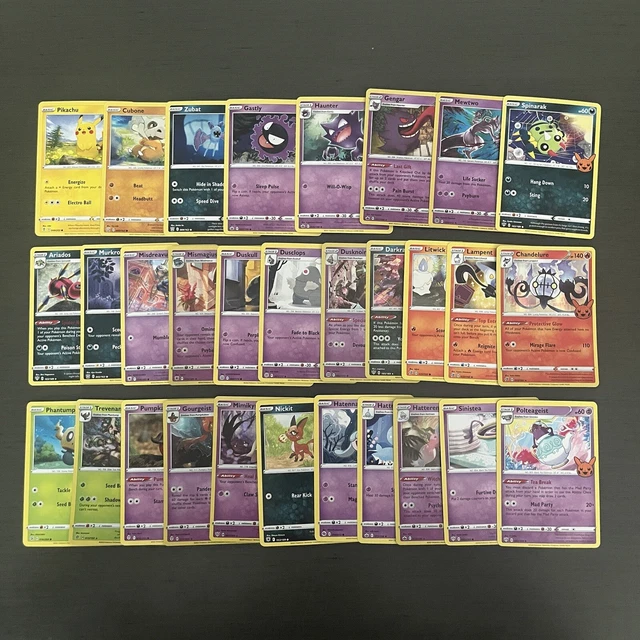POKÉMON CARDS TRICK or Trade Complete set 30/30 w/ Mewtwo & Gengar