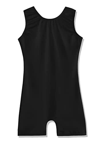 Gymnastics Leotards with Shorts for Girls Unicorn Rainbow Balloon Flower