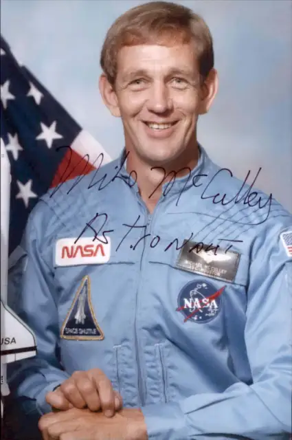 Michael Mike McCulley Signed 4x6 Photo NASA Space Shuttle Astronaut STS-34 Auto