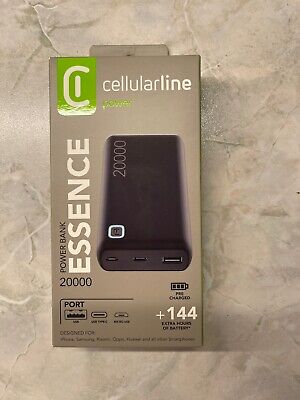 Cellularline Powerbank Essence 20000 Caricabatterie Portatile Cellular Line PBESSENCE20000K 