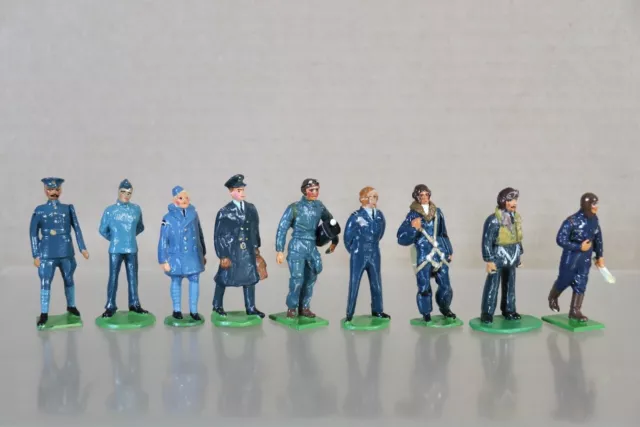 BRITAINS TRADITION of LONDON RE PAINTED 9 x WWII RAF PILOTS and AIR CREW od