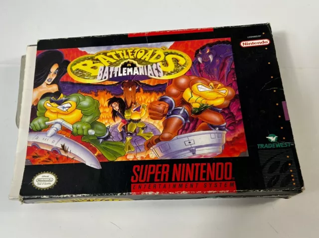Battletoads in Battlemaniacs: (Super Nintendo, SNES, 1994) Authentic BOX ONLY