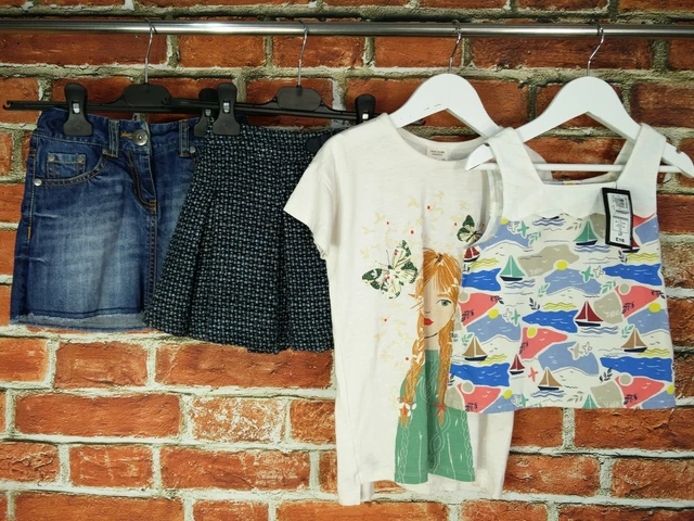 Girls Bundle Age 6-7 Years Next Zara M&S Top T-Shirt Skirt Denim Set Kids 122Cm