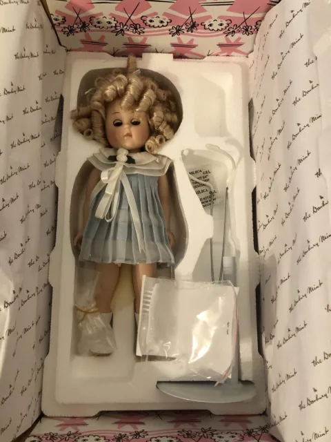 The Shirley Temple GINNY Porcelain Doll 11" Tall Danbury Mint 2001 Vogue Dolls