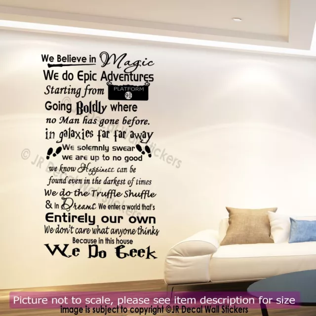 HARRY POTTER WALL STICKERS, Inspired Road Sign Vinyl Wall Art Decal Quote  N171