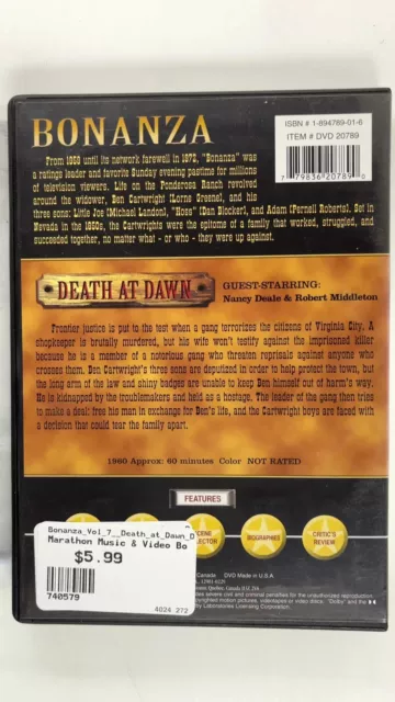 Bonanza Vol. 7 : Death at Dawn (DVD) 2