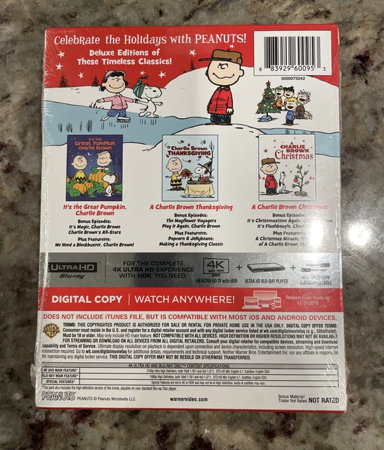 PEANUTS HOLIDAY COLLECTION 4K UHD + Bluray (Halloween, Thanksgiving
