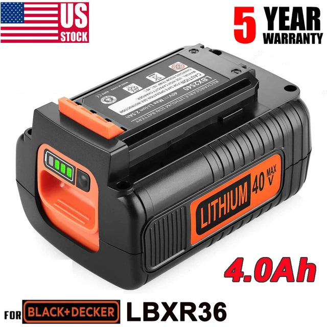 4.0Ah 40V Lithium Battery for Black and Decker LBXR36 4.0AH 40 Volt Max LBX2040