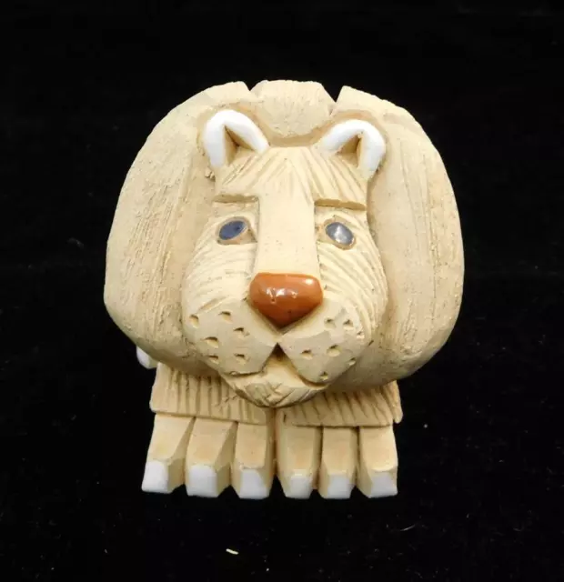 Artesania Rinconada Uruguay Adulte Mâle Lion Pottery Figurine Excellent État