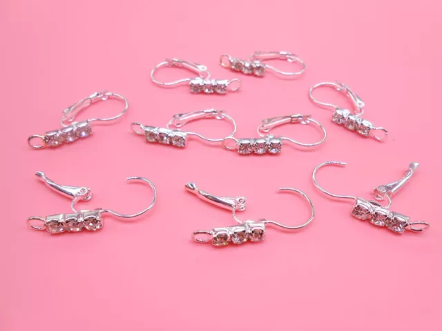 Wholesale 100PCS DIY Lever Back Earring Findings Silver French ear clip Ear Wire
