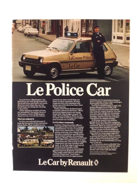 1978 Renault Le Car Police Print Ad