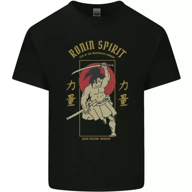 Ronin Spirit Samurai Japan Japanese Mens Cotton T-Shirt Tee Top