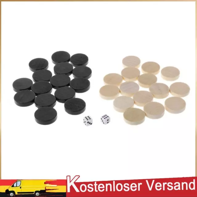 AnySell Backgammon-Schachfiguren für Kinder, 30 Stück