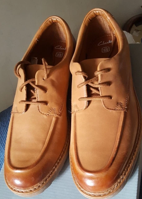 CLARKS ASHER GROVE Boys Blue Leather Shoes Size UK 5 G EUR 38