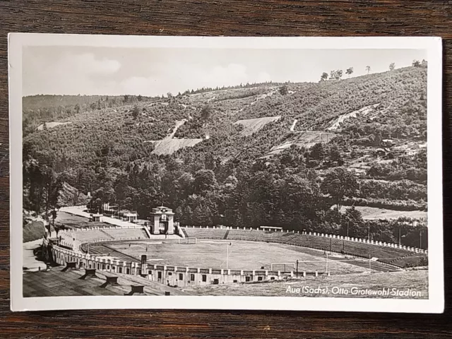 Foto-AK - AUE - Sachsen - Erzgebirge - Otto-Grotewohl-Stadion - 1954