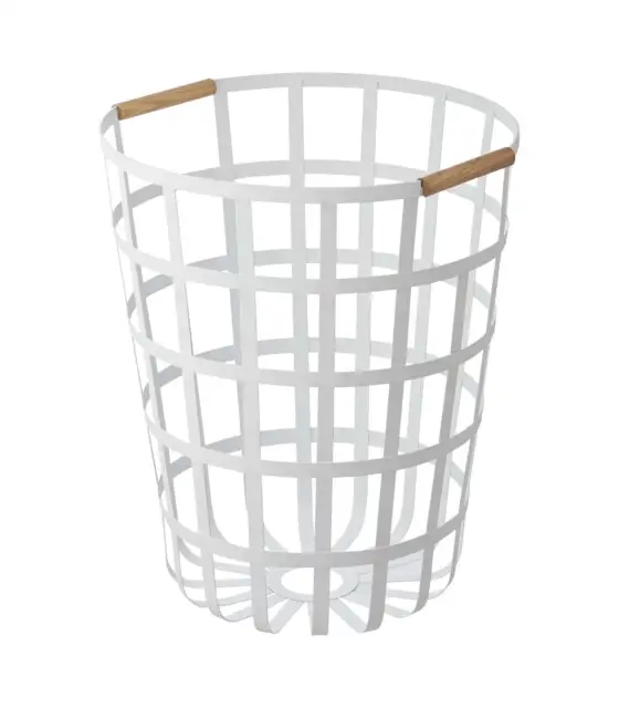 Wire And Wood Storage Basket