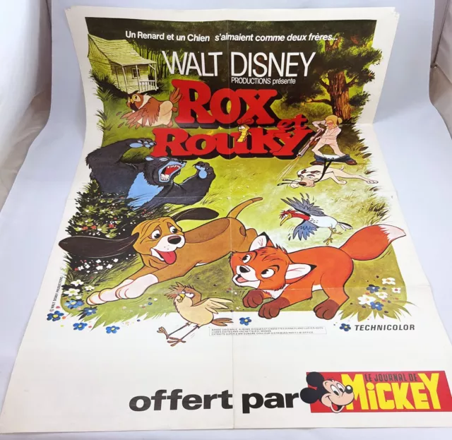 Journal de Mickey (1984) - Poster Géant : Rox et Rouky / l'Apprentie Sorcière