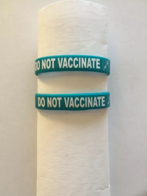 2 bracelets de sensibilisation enfant garçon fille antivax pas de vaccins enfant anti-vaccin 2