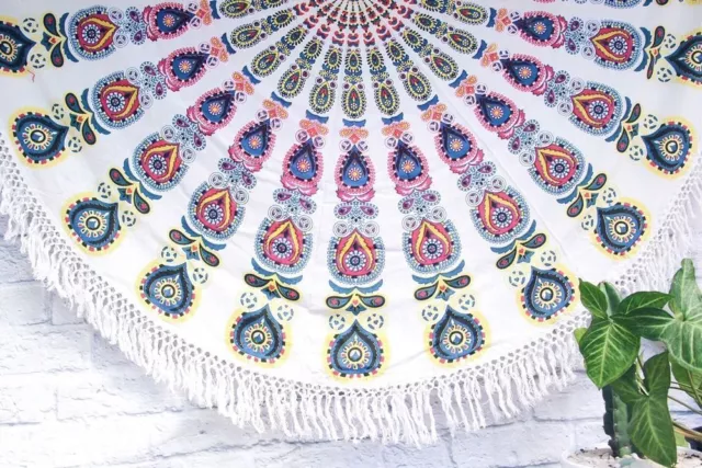 Indian Round Mandala Tapestry Wall Hanging Beach Throw hippy Yoga Mat Rug Decor