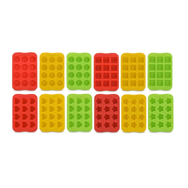 2 Stampini In Silicone Per Cioccolato - 6 Cavità Quadrate - Stampi Riutilizzabili Per Torte, Cubetti Ghiaccio E Caramelle Dure - 3